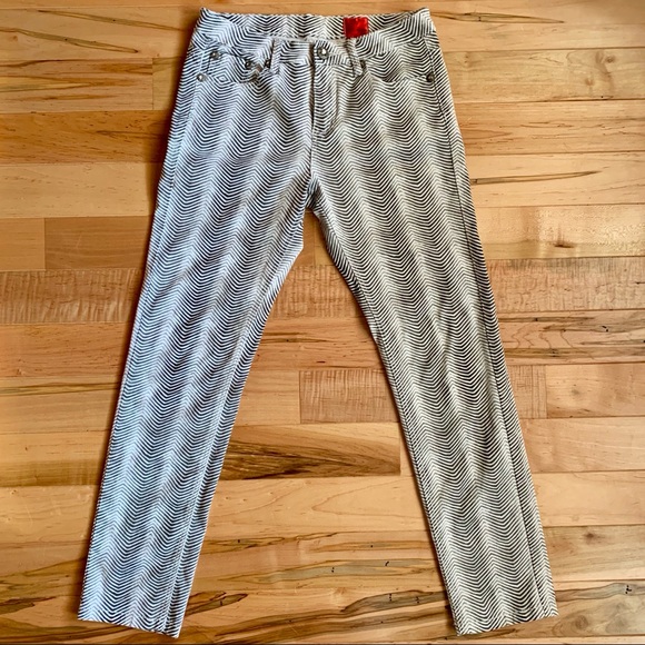 Rare Vera Cristina Textured Print Jeans 4 - Picture 2 of 4